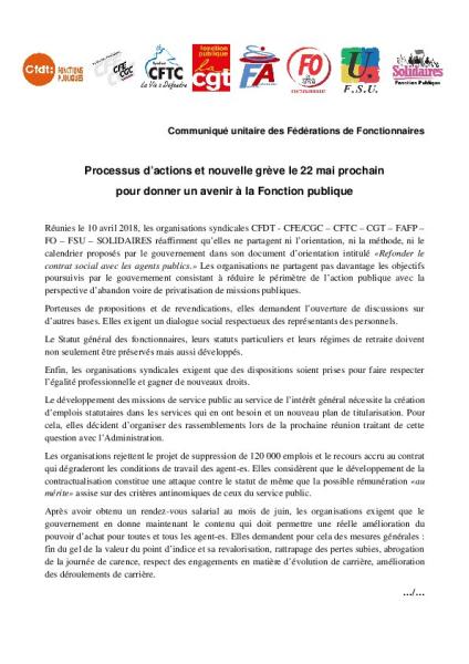 Matériel de mobilisation pour le 22 mai 2018 Matériel de mobilisation pour le 22 mai 2018