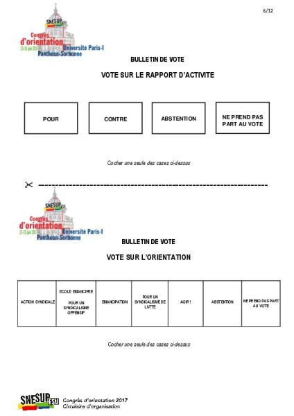 Bulletin de vote