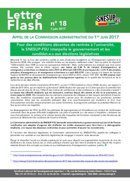 Pour des conditions décentes de rentrée à l’université, le SNESUP-FSU interpelle le gouvernement et les candidat.e.s aux élections législatives