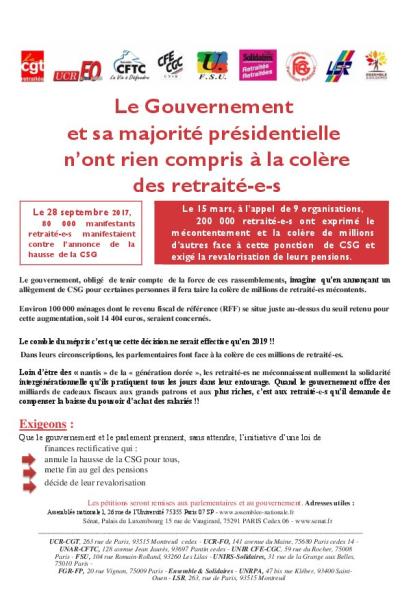 Retraité.e.s et actif.ve.s  uni.e.s, agissons ensemble pour faire reculer le Gouvernement ! Retraité.e.s et actif.ve.s  uni.e.s, agissons ensemble pour faire reculer le Gouvernement !