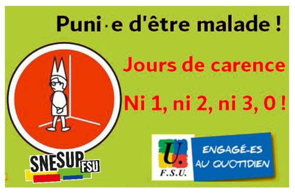 Mobilisation contre les jours de carence dans la fonction publique