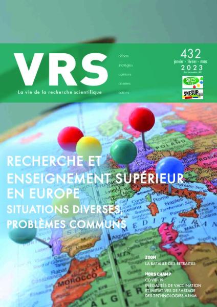 RECHERCHE ET ENSEIGNEMENT SUPÉRIEUR EN EUROPE – SITUATIONS DIVERSES, PROBLÈMES COMMUNS, VRS 432, MARS 2023