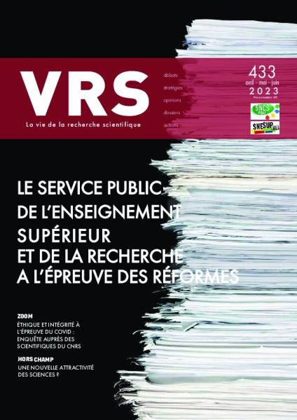 LE SERVICE PUBLIC DE L’ENSEIGNEMENT SUPÉRIEUR ET DE LA RECHERCHE A L’ÉPREUVE DES RÉFORMES, VRS 433, JUIN 2023