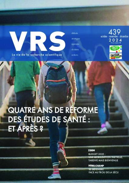 VRS N°439, Décembre 2024 - QUATRE ANS DE RÉFORME DES ÉTUDES DE SANTÉ : ET APRÈS?